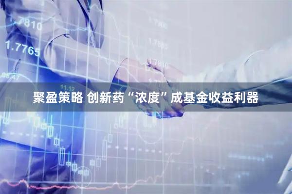 聚盈策略 创新药“浓度”成基金收益利器